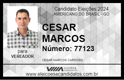 Candidato CESAR MARCOS 2024 - AMERICANO DO BRASIL - Eleições