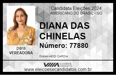 Candidato DIANA DAS CHINELAS 2024 - AMERICANO DO BRASIL - Eleições