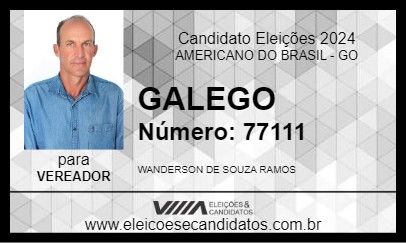 Candidato GALEGO 2024 - AMERICANO DO BRASIL - Eleições