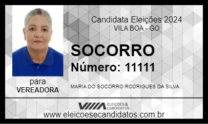 Candidato SOCORRO 2024 - VILA BOA - Eleições