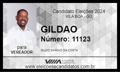 Candidato GILDAO 2024 - VILA BOA - Eleições