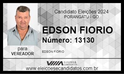 Candidato EDSON FIORIO 2024 - PORANGATU - Eleições