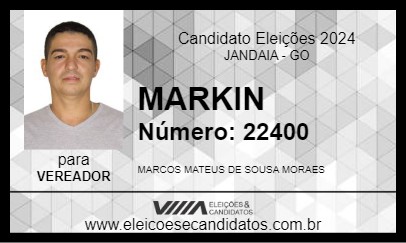 Candidato MARKIN 2024 - JANDAIA - Eleições