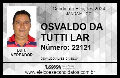 Candidato OSVALDO DA TUTTI LAR 2024 - JANDAIA - Eleições