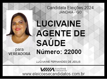 Candidato LUCIVAINE AGENTE DE SAÚDE 2024 - JANDAIA - Eleições