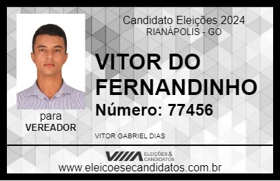 Candidato VITOR DO FERNANDINHO 2024 - RIANÁPOLIS - Eleições