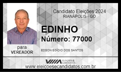 Candidato EDINHO 2024 - RIANÁPOLIS - Eleições