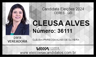 Candidato CLEUSA ALVES 2024 - CERES - Eleições