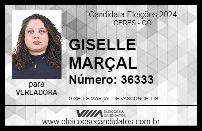 Candidato GISELLE MARÇAL 2024 - CERES - Eleições