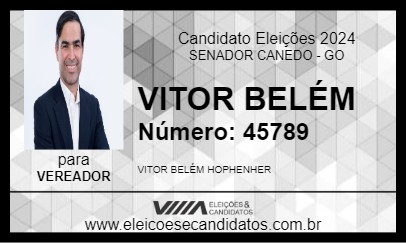 Candidato VITOR BELÉM 2024 - SENADOR CANEDO - Eleições