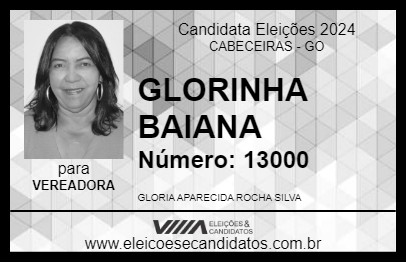 Candidato GLORINHA BAIANA 2024 - CABECEIRAS - Eleições