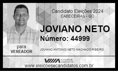 Candidato JOVIANO NETO 2024 - CABECEIRAS - Eleições