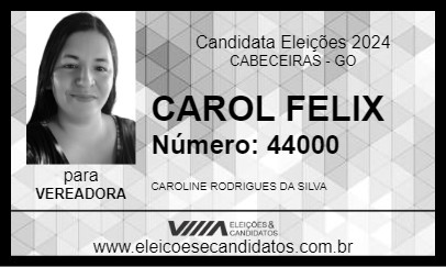 Candidato CAROL FELIX 2024 - CABECEIRAS - Eleições