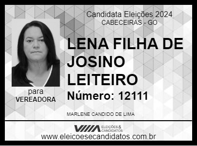 Candidato LENA FILHA DE JOSINO LEITEIRO 2024 - CABECEIRAS - Eleições