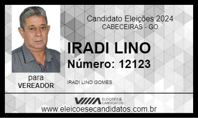 Candidato IRADI LINO 2024 - CABECEIRAS - Eleições