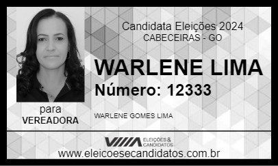 Candidato WARLENE LIMA 2024 - CABECEIRAS - Eleições