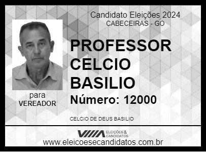 Candidato PROFESSOR CELCIO BASILIO 2024 - CABECEIRAS - Eleições