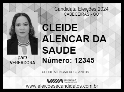 Candidato CLEIDE ALENCAR DA SAUDE 2024 - CABECEIRAS - Eleições