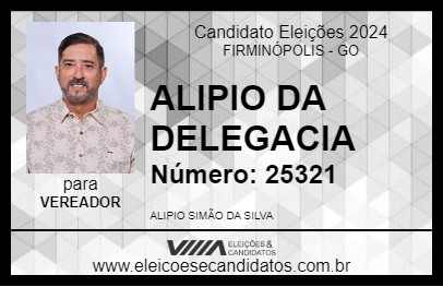 Candidato ALÍPIO SIMÃO 2024 - FIRMINÓPOLIS - Eleições