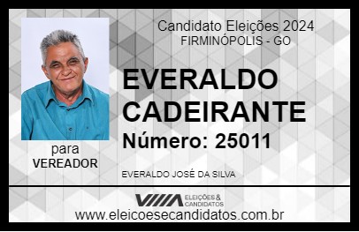 Candidato EVERALDO CADEIRANTE 2024 - FIRMINÓPOLIS - Eleições