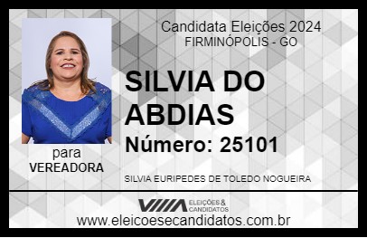 Candidato SILVIA DO ABDIAS 2024 - FIRMINÓPOLIS - Eleições