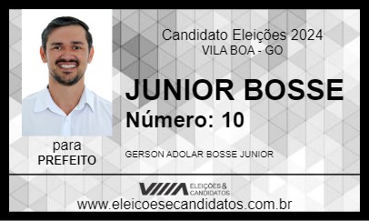 Candidato JUNIOR BOSSE 2024 - VILA BOA - Eleições