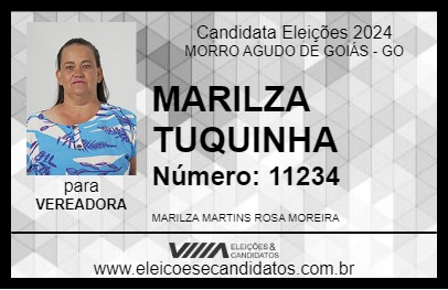 Candidato MARILZA TUQUINHA 2024 - MORRO AGUDO DE GOIÁS - Eleições