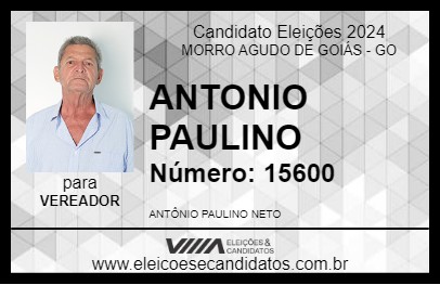 Candidato ANTONIO PAULINO 2024 - MORRO AGUDO DE GOIÁS - Eleições