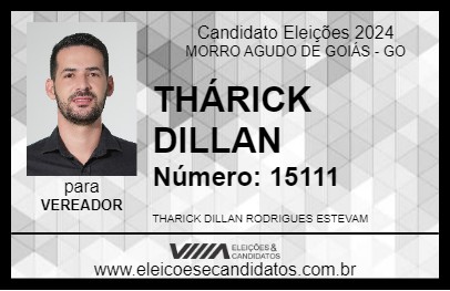 Candidato THÁRICK DILLAN 2024 - MORRO AGUDO DE GOIÁS - Eleições