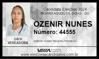 Candidato OZENIR NUNES 2024 - MORRO AGUDO DE GOIÁS - Eleições