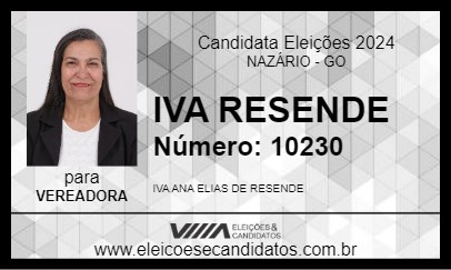 Candidato IVA RESENDE 2024 - NAZÁRIO - Eleições