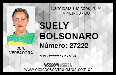 Candidato SUELY BOLSONARO 2024 - MINEIROS - Eleições