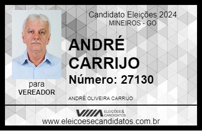 Candidato ANDRÉ CARRIJO 2024 - MINEIROS - Eleições