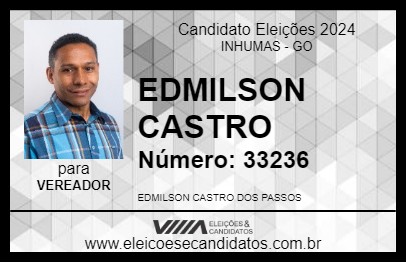 Candidato EDMILSON CASTRO 2024 - INHUMAS - Eleições