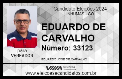 Candidato EDUARDO DE CARVALHO 2024 - INHUMAS - Eleições