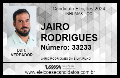 Candidato JAIRO RODRIGUES 2024 - INHUMAS - Eleições