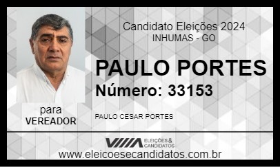 Candidato PAULO PORTES 2024 - INHUMAS - Eleições