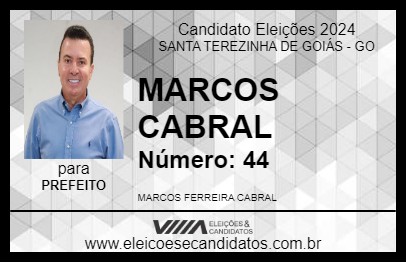 Candidato MARCOS CABRAL 2024 - SANTA TEREZINHA DE GOIÁS - Eleições