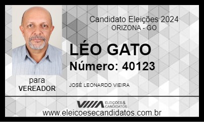 Candidato LÉO GATO 2024 - ORIZONA - Eleições