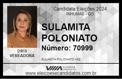 Candidato SULAMITA POLONIATO 2024 - INHUMAS - Eleições