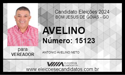 Candidato AVELINO 2024 - BOM JESUS DE GOIÁS - Eleições