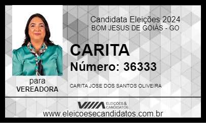 Candidato CARITA 2024 - BOM JESUS DE GOIÁS - Eleições