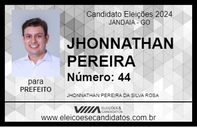 Candidato JHONNATHAN PEREIRA 2024 - JANDAIA - Eleições