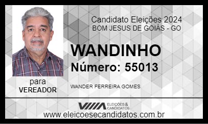 Candidato WANDINHO 2024 - BOM JESUS DE GOIÁS - Eleições