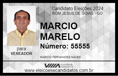 Candidato MARCIO MARELO 2024 - BOM JESUS DE GOIÁS - Eleições