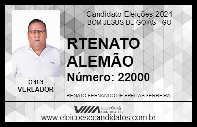 Candidato RENATO ALEMÃO 2024 - BOM JESUS DE GOIÁS - Eleições