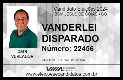 Candidato VANDERLEI DISPARADO 2024 - BOM JESUS DE GOIÁS - Eleições