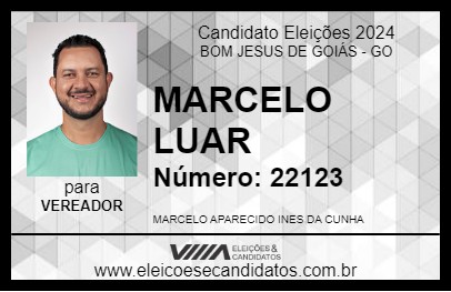 Candidato MARCELO LUAR 2024 - BOM JESUS DE GOIÁS - Eleições