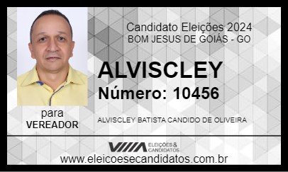 Candidato ALVISCLEY 2024 - BOM JESUS DE GOIÁS - Eleições