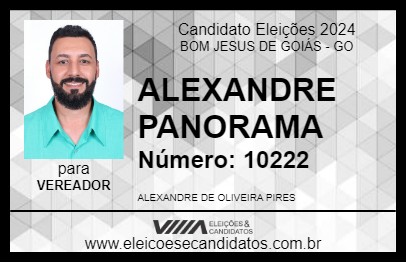 Candidato ALEXANDRE PANORAMA 2024 - BOM JESUS DE GOIÁS - Eleições